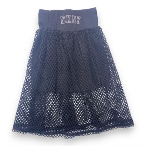 DKNY - Jupe trapèze noire effet filet - 8 ans