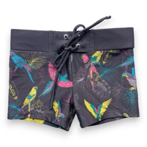 FINGER IN THE NOSE - Maillot de bain marron imprimés perroquets - 4/5 ans