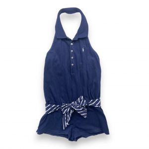 RALPH LAUREN - Robe bleu marine dos nu - 8/10 ans