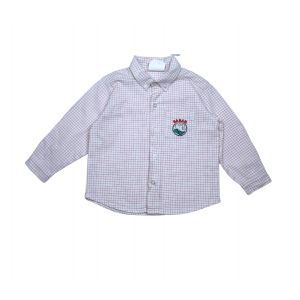 VINTAGE - Babar chemise vichy rouge - 18 mois