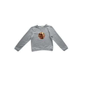 JACADI - Sweat gris pomme de pin brillante - 8 ans