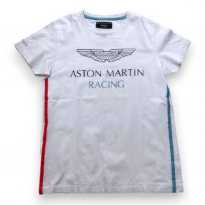 HACKETT - T-shirt à manches courtes blanc avec imprimés - 11 ans