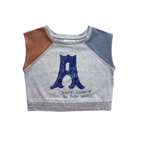 BOBO CHOSES - Sweat gris sans manches - 2/3 ans
