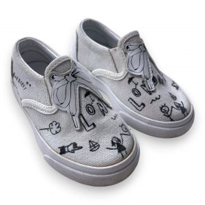 BURBERRY - Slip on blanches à motifs - 23