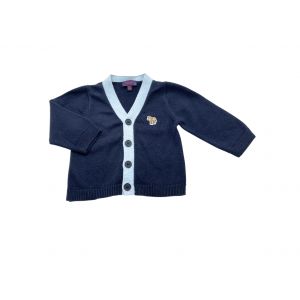 PAUL SMITH - Cardigan bleu marine en cachemire - 6 mois