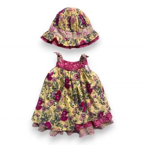 KENZO - Ensemble robe et bob multicolores &agrave; fleurs - 6 mois