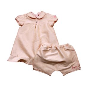 ESCADA - Ensemble robe & bloomer en soie - 18 mois