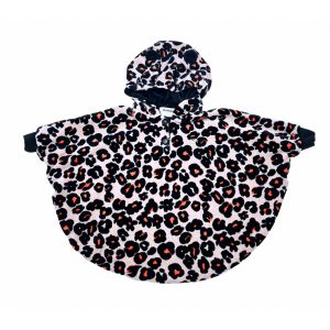 SONIA RYKIEL - Cape extra douce léopard (logo strass) - 2 ans