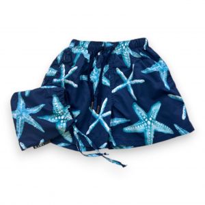KIWI - Short de bain bleu avec imprimés - 2 ans