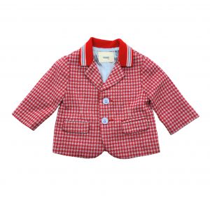 FENDI - Veste à carreaux rouge - 3 mois