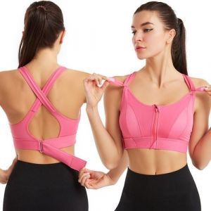 Brassière De Sport Pour Femme | Soutien Gorge Bon Maintien Confortable - Rose S