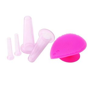 Ventouses faciales en silicone - Violet