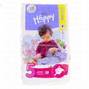 HAPPY Couches bébé taille 5 12-25kg x58 couches