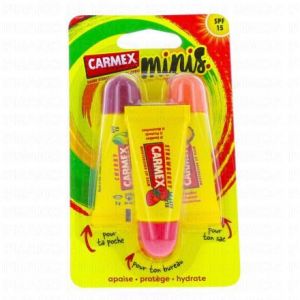 CARMEX Baume à lèvres - mini lot de 3