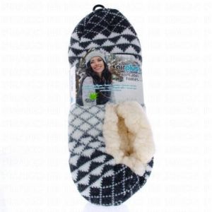 AIRPLUS Femme - Aloe Cabin Footies - Chaussons hydratants à l'aloe vera grise