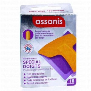 ASSANIS Pansements - spécial doigts x10
