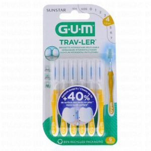 GUM Travler brossettes interdentaires n°1514 - 1.3mm x6 brossettes