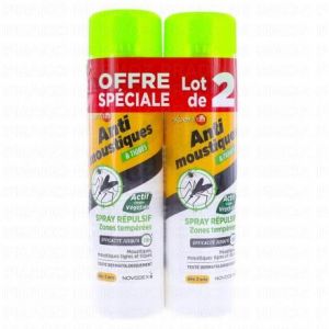 NOVODEX Spray Anti-Moustiques et Tiques Zone tempérée 2x100ml