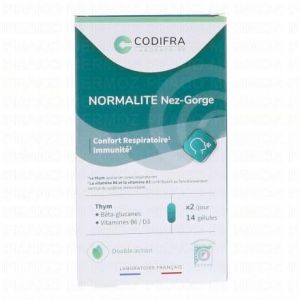CODIFRA Normalite - Nez gorge x14 gélules