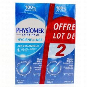 PHYSIOMER Hygiène du nez jet dynamique lot de 2 flacons 135ml