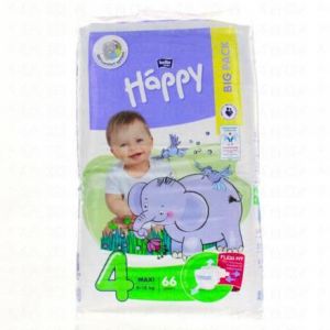 HAPPY Couches bébé taille 4 - 8à18kg x66 couches
