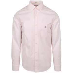Gant Poplin Banker Chemise Rayures Clair Rose taille L
