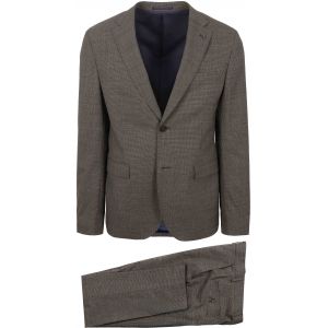 Suitable Costume Strato Pied De Poule Laine Ember Gold Gris Marron taille 50