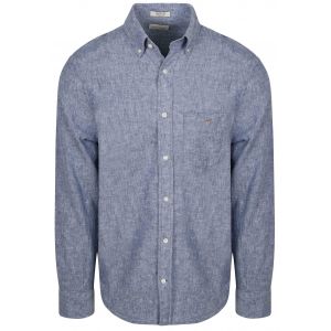 Gant Chemise Cotton Linen  Bleu taille L