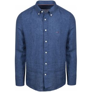 Tommy Hilfiger Chemise De Lin Indigo Bleu Bleu fonc&eacute; taille XXL