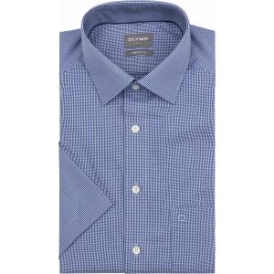OLYMP Chemise Luxor Manches Courtes Carreaux Royal Bleu taille 39