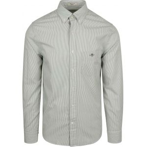 Gant Poplin Banker Chemise Rayures Vert taille L
