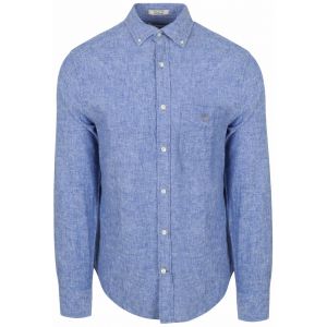 Gant Chemise Lin  Bleu taille L