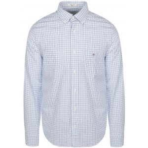 Gant Chemise Casual Poplin bleu écossais Bleu clair Bleu taille L