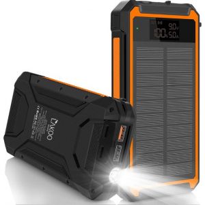 LAKOO Banque d'&eacute;nergie solaire - banque d'&eacute;nergie solaire - banque d'&eacute;nergie - 30000MAH - Babyphone - Babyphone - Alimentation solaire - Lumi&egrave;re LED &eacute;tanche - Chargement sans fil - Connexion babyphone