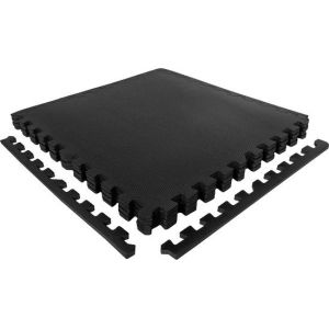 VirtuFit Tapis de sol fitness - Tapis puzzle fitness - 4 pièces - 120 x 120 cm - Noir