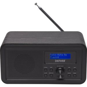 Denver DAB Radio - Retro Radio - FM Radio - Keukenradio - Draagbare radio - Batterijen & Netstroom - DAB30 - Zwart