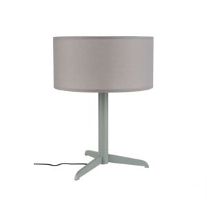 Zuiver Shelby Lampe &agrave; poser - Gris - 48 x 36 cm - Design minimaliste avec abat-jour en tissu