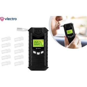 Ethylotest Vlectro - Ethylotest num&eacute;rique - Rechargeable par USB - Embouts buccaux inclus - Design compact