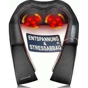 HELDENWERK Appareil de massage, appareil de massage des &eacute;paules et de la nuque avec chaleur, appareil de massage shiatsu avec massage 4D des tissus profonds, massage de la nuque, du dos, des &eacute;paules, des jambes et des pieds