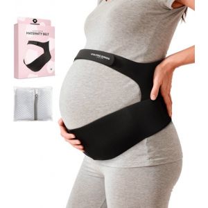Vulpes Goods&reg; Babycare - Bande abdominale de grossesse - Ceinture de grossesse ajustable - Bande abdominale de grossesse - Invisible et respirante - Soutien abdominal et dorsal - Taille M - Bande pelvienne - Ceinture de grossesse - Soutien pelvien - Sac d