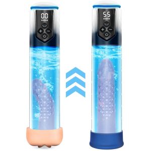 Jespro Pompe &agrave; p&eacute;nis &eacute;lectrique - sans BPA - anneaux de bite inclus - Jouets sexuels pour hommes - Jouets sexuels - Agrandisseur de p&eacute;nis - Pompe - Pour hommes - Pompes