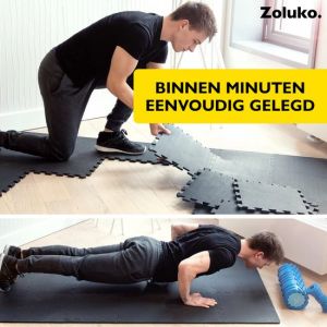 Zoluko Tapis de Puzzle - 30x30x1.2 cm - 48 pi&egrave;ces - 4.32m&sup2; - Tapis de Puzzle - Tapis de Puzzle - Tapis de jeu en mousse - Tapis de jeu pour b&eacute;b&eacute; - Dalles en mousse - Dalles en caoutchouc - Dalles de piscine - Dalles de piscine - Dalles de sol - Tapis de g