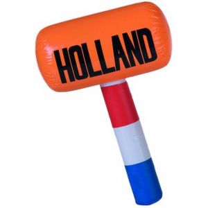 Marteau gonflable néerlandais Orange/rouge/blanc/bleu 60 cm