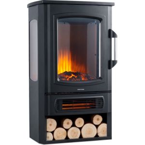 MOA Po&ecirc;le &eacute;lectrique - Chemin&eacute;e d'ambiance - Emplacement pour bois d&eacute;coratif - EFS183C