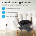 Auronic Shiatsu Massage Cushion - Appareil de massage &eacute;lectrique pour la nuque - Appareils de massage - Appareil de massage pour la nuque et les &eacute;paules - Infrarouge - Noir