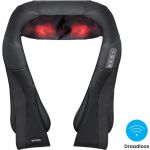 Auronic Shiatsu Massage Cushion - Electric - Cordless - Massage Devices - Neck and Shoulder Massage Device- Infrared - Black