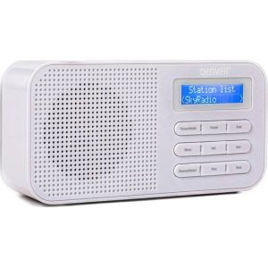 Denver DAB Radio - Radio de cuisine - Radio FM - Radio portable - Batteries et secteur - DAB42 - Blanc