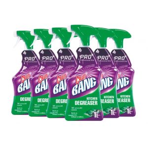 Cillit Bang - Dégraissant cuisine 1L - 6 pièces - Couleur : Transparent - Dimensions du flacon : 28 cm x 9 cm x 9 cm