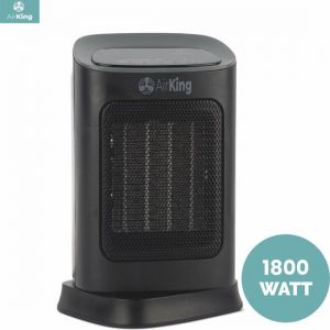 AirKing Réchaud électrique - Réchaud céramique compact avec écran tactile - Ventilateur de réchaud 2 étages 900 et 1800 watts - Protection contre l'inclinaison - Portable