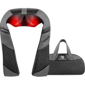 Coussin de massage Shiatsu - Northwall - Appareil de massage cervical - Fonction de chaleur infrarouge - Coussin de massage avec sac de transport de luxe